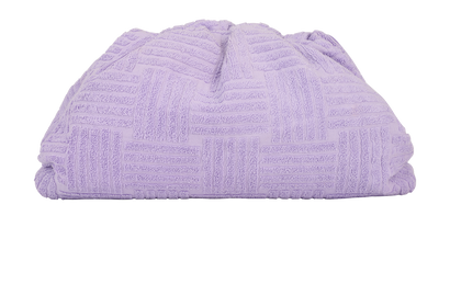 Bottega Veneta Terry Clutch, &pound;450, Handbags, Purple, Cotton, Front view